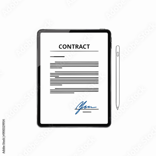 The paperless pact : digital signature on tablet