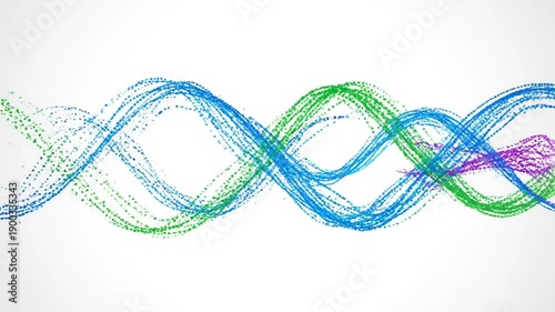 Abstract Blue Green Swirling Shapes Background.