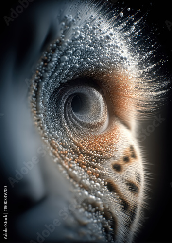 Abstract Closeup of Textured Surface with Bubbles, Artistic Pattern Detail