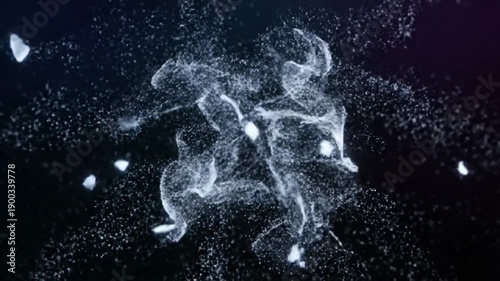 Glowing Cube Transforming into Complex Shapes.