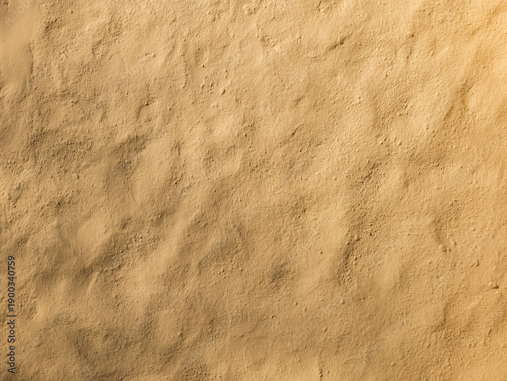 Naklejka premium Rough concrete wall texture with yellow ochre color creating an uneven background