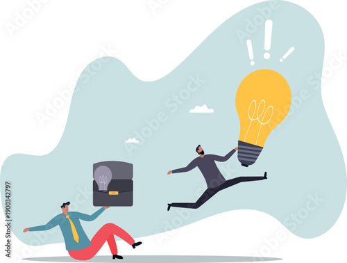 Stealing idea or plagiarism, piracy on intellectual property or infringement .about a man and his life.