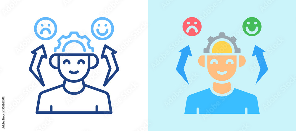 Fototapeta premium Self Regulation line color icon