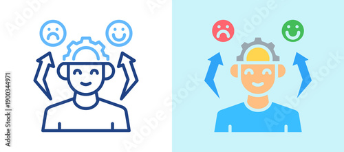 Self Regulation line color icon