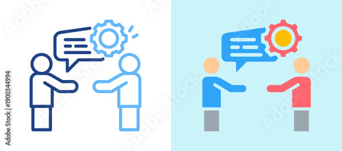 Social Skills line color icon