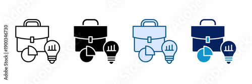 Business Intelligence Icon Set Multiple Style Collection