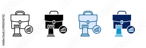 Business Analytics Strategy Icon Set Multiple Style Collection