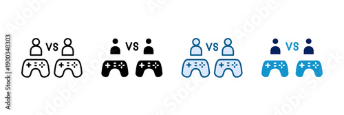 Competitive Match Icon Set Multiple Style Collection