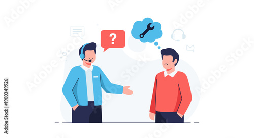 Customer Support Representative Helping Client.