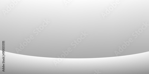 Modern light room with rounded wall abstract simple design