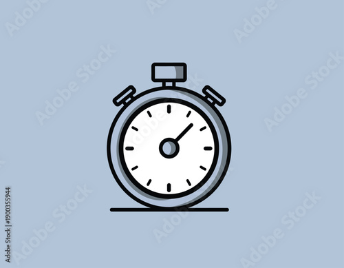 Vintage Stopwatch Icon Symbolizing Time Measurement and Speed.