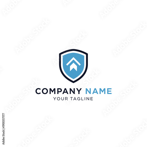 Free Download Shield with Upward Arrow Logo for Security and Growth Company. - GFXLoad