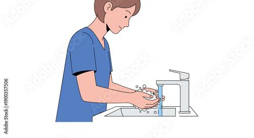 Woman Washing Hands Under Running Water 1.