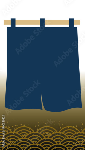 波　海のイラスト背景