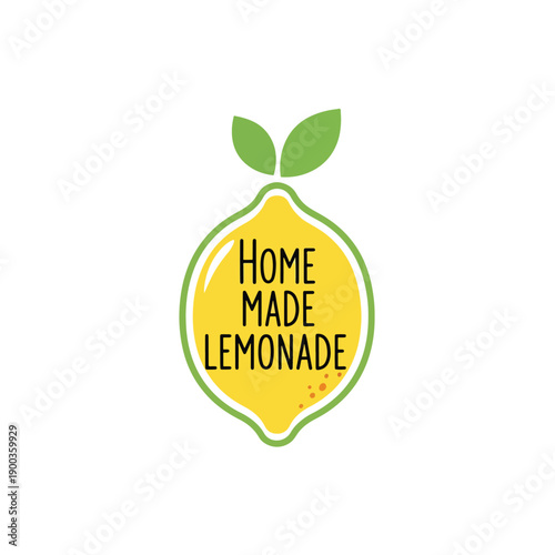 Refreshing Homemade Lemonade Graphic Design for Summer Beverage and Natural Drink Branding