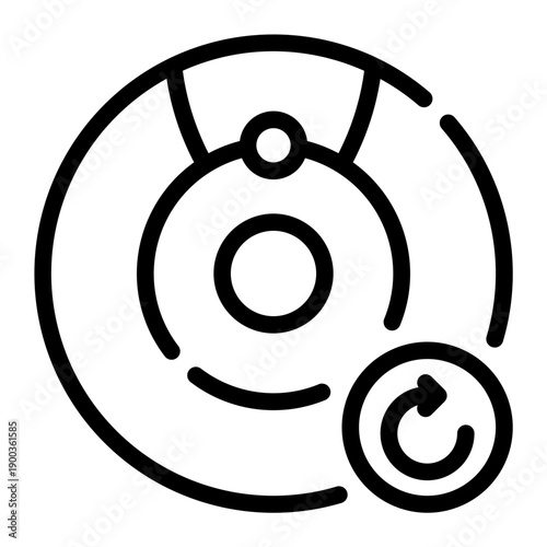 circular arrow line icon