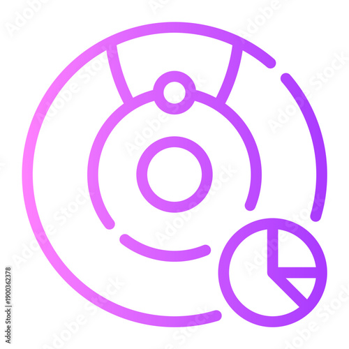 pie chart gradient icon