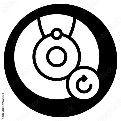 circular arrow glyph icon