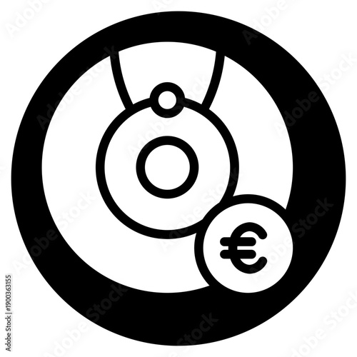 euro glyph icon