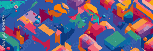 my variety of colorful graphic abstract art