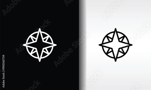 Cardinal Direction Vector, Icon Or Logo Sign Isolated Symbol Illustration