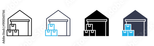 Werhouse icon multiple style vector illustration