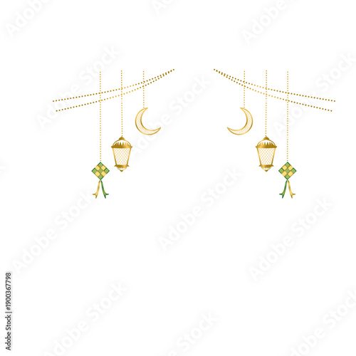 Gold ramadan lantern 