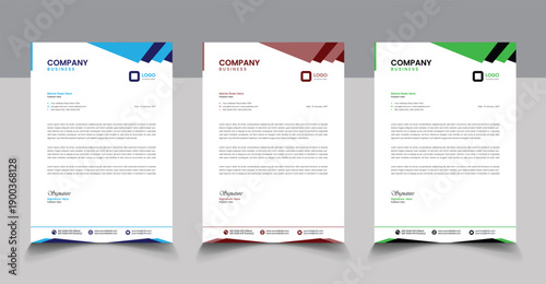 professional business letterhead Design Concept