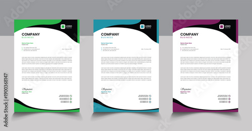 professional business letterhead Design Concept