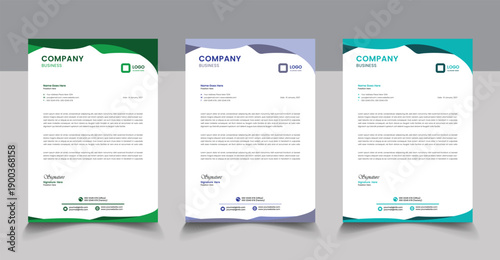 professional business letterhead Design Concept