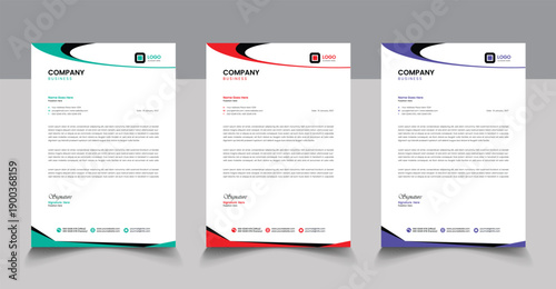 professional business letterhead Design Concept