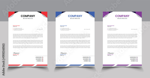 professional business letterhead Design Concept