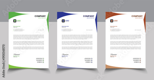 professional business letterhead Design Concept