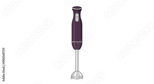 A sleek purple and silver hand blender an essential kitchen tool for efficiently blending pureeing and mixing ingredients.