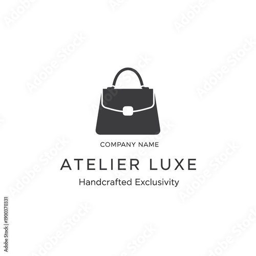 Luxury Handbag Illustration with Simple Design Elements.