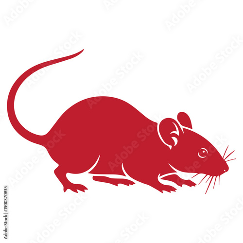 Red Mouse Silhouette Icon