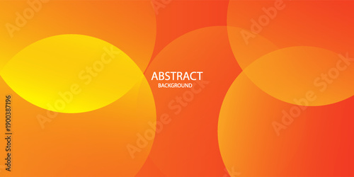 Minimal geometric background. Orange elements with fluid gradient. Dynamic shapes composition. Eps10 vector