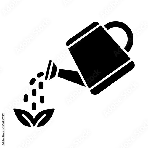 garden watering can glyph icon