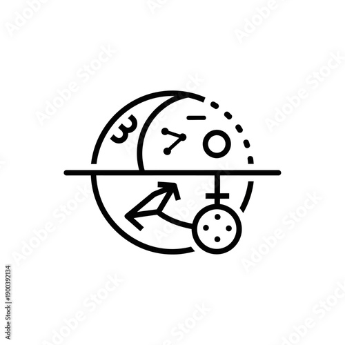 Venus symbol with arrows and circle.