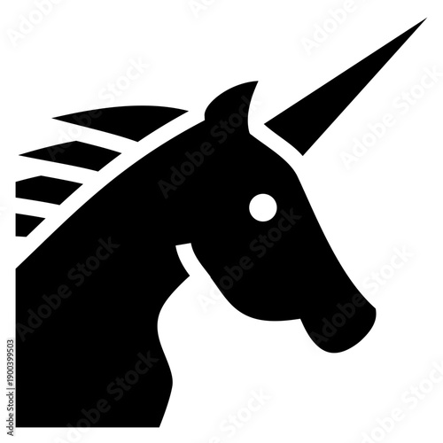 Icon of a unicorn symbolizing fantasy, magic, and mythical creatures.