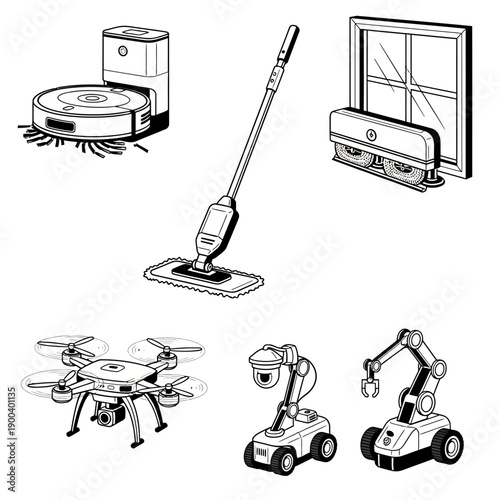 Discover smart home automation with robotic innovations, from floor cleaning to window washing and drone assistance, embracing future technology trends