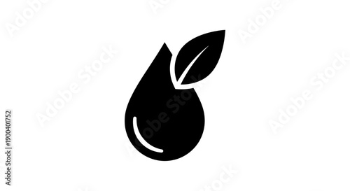 Black silhouette of a pear icon.