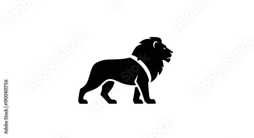 Black silhouette of a lion.