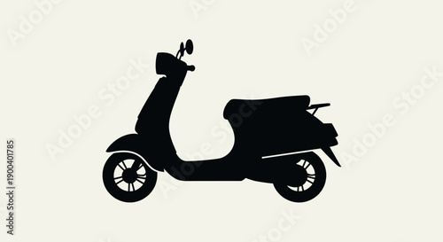 Black silhouette of a scooter.