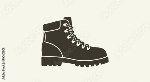 Brown hiking boot with laces.