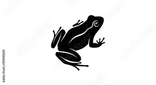 Black silhouette of a frog.