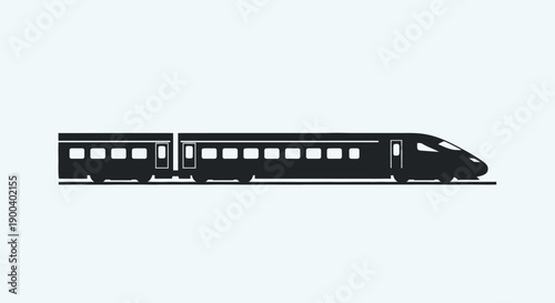 High speed train on the tracks.