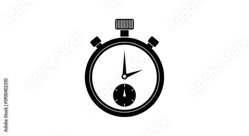 Stopwatch timer with black hands.