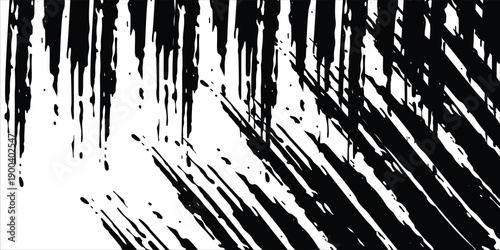 Vector brush sroke texture. Distressed uneven grunge background. design abstract ilustration Overlay over any design to create interesting effect and depth. Black isolated on white,modern