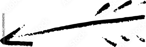 Hand-drawn arrow icons with organic brush strokes and rough chalk textures, perfect for creative designs, doodles, and artistic projects with authentic handmade style.